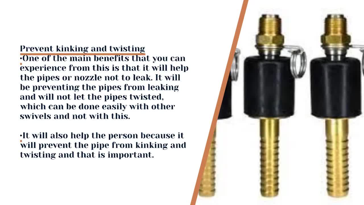 Ball Swivel Fitting-Prevent kinking and twisting