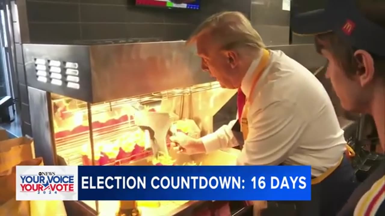 Trump works fry station, holds drive-thru news conference at Bucks Country McDonald's