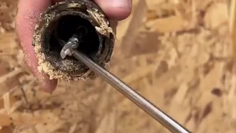 Need to make a hole bigger in the same spotHere I’m making a 1-12” hole in a 2” hole