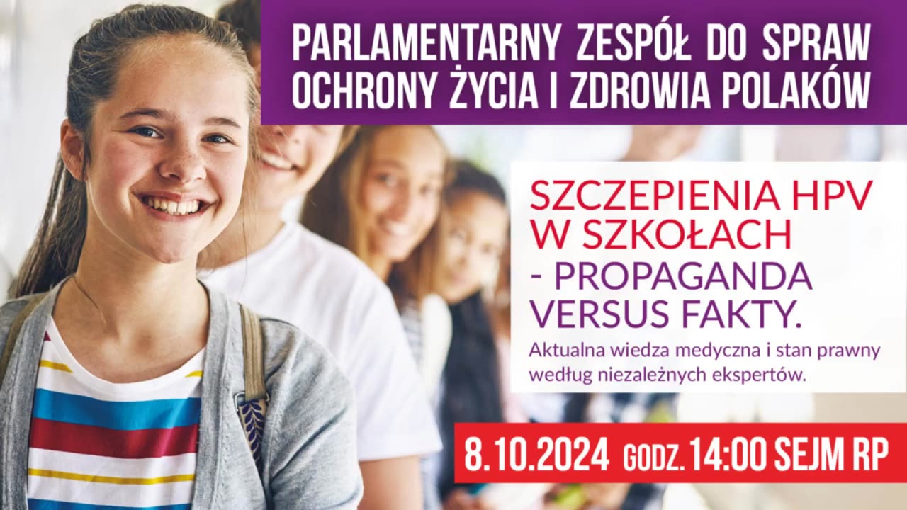 Sejm RP: Szczepienia HPV w szkołach - propaganda vs. fakty 2024-10-08 II posiedzenie Zespołu