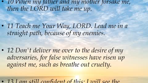 Psalms 27, 91 & 121 for daily devotion