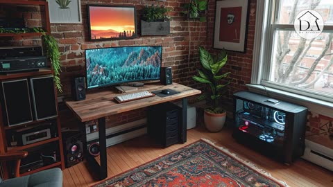 Unveiling Your Rustic Modern Dream Desk Setup and Home Office Interior Ideas
