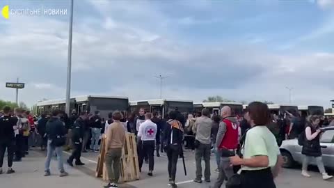 Transport of evacuees from the azovstal plant