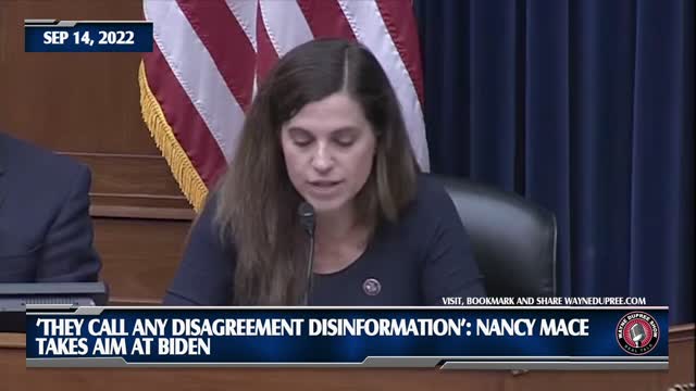 'They Call Any Disagreement Disinformation': Nancy Mace Takes Aim At Biden