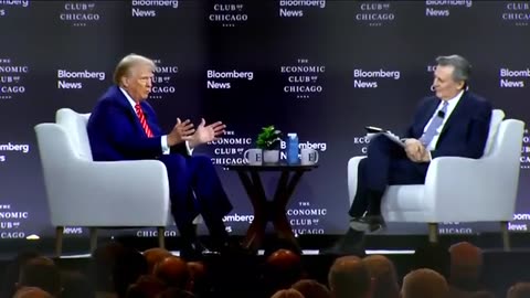 President Trump At The Bloombeg Economic Club In Chicago...