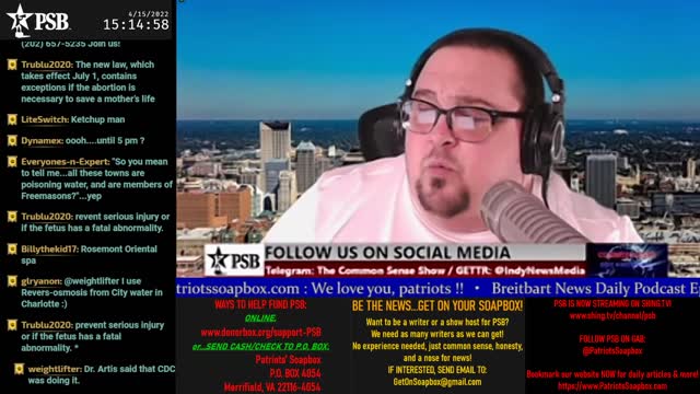 2022-04-15 15:00 EDT - The Common Sense Show: Patriot Line Friday with Derek, PATRIOTski & Glry Anon