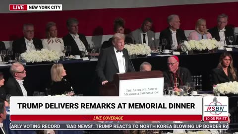 Trump delivers Remarks at the Memorial dinner