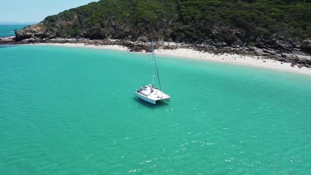 Thrilling shot taken by Drone before crashing to Luxurious Cruise