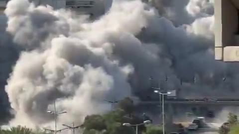 Israeli strikes on a building in Beirut, Lebanon