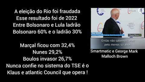 Klaus Schwab; não precisam de eleições nós já sabemos o resultado,pelo algoritmo...😁💨🤡⚰️