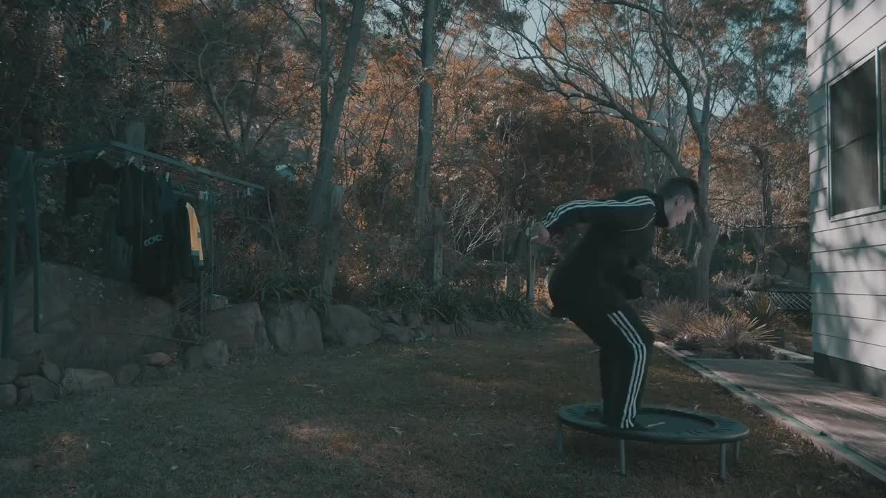 insane parkour maneuvers on the beach