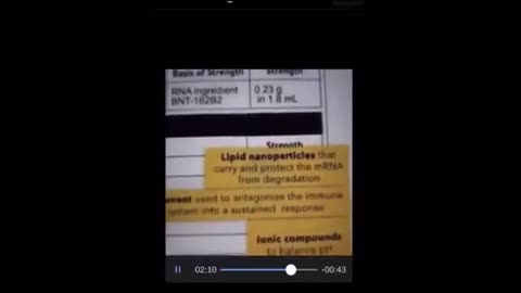 Pfizer COVID19 Vaccine Ingredients!!