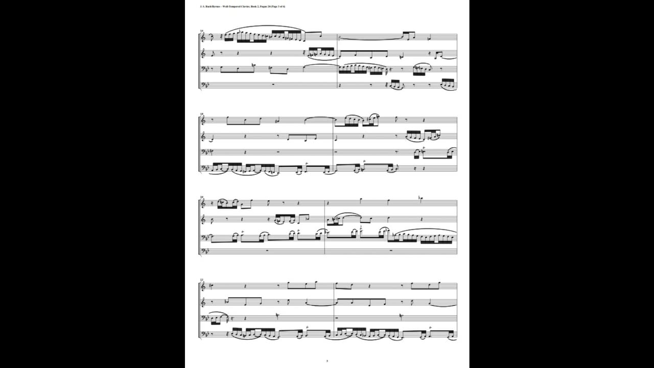 J.S. Bach - Well-Tempered Clavier: Part 2 - Fugue 20 (Brass Quartet)