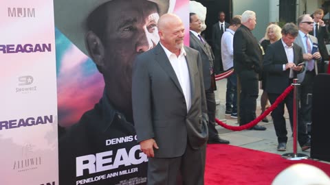 Angie Polushkin & Rick Harrison - LA premiere of 'Reagan'