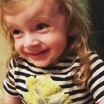 My Daughter Pretending to Like my Spaghetti. (ORIGINAL)