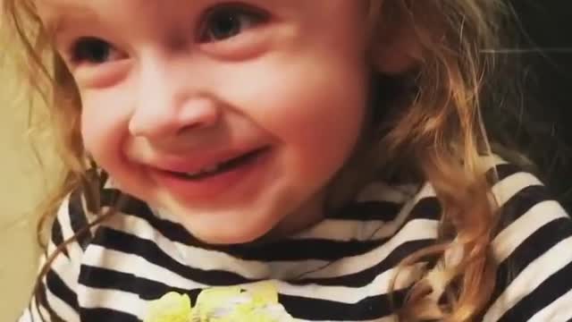 My Daughter Pretending to Like my Spaghetti. (ORIGINAL)