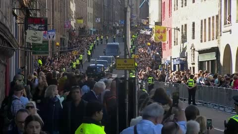 King Charles and his siblings walk behind Queen’s coffin