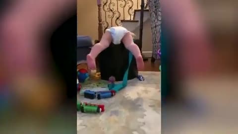 Funny Baby's Reaction When Stuck Crazy Thing|| Complications