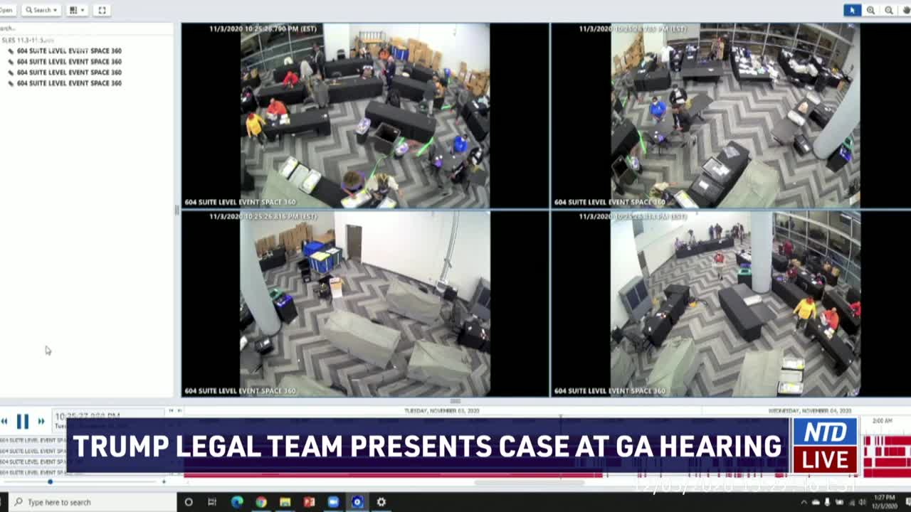 Georgia: Ballots pulled from under a table.