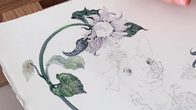 Color The Petals Of Sunflowers