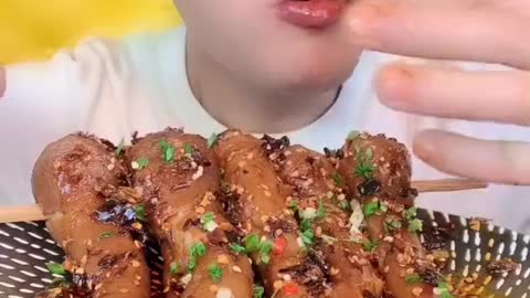 Eating Big octopus hand trending asmr eating