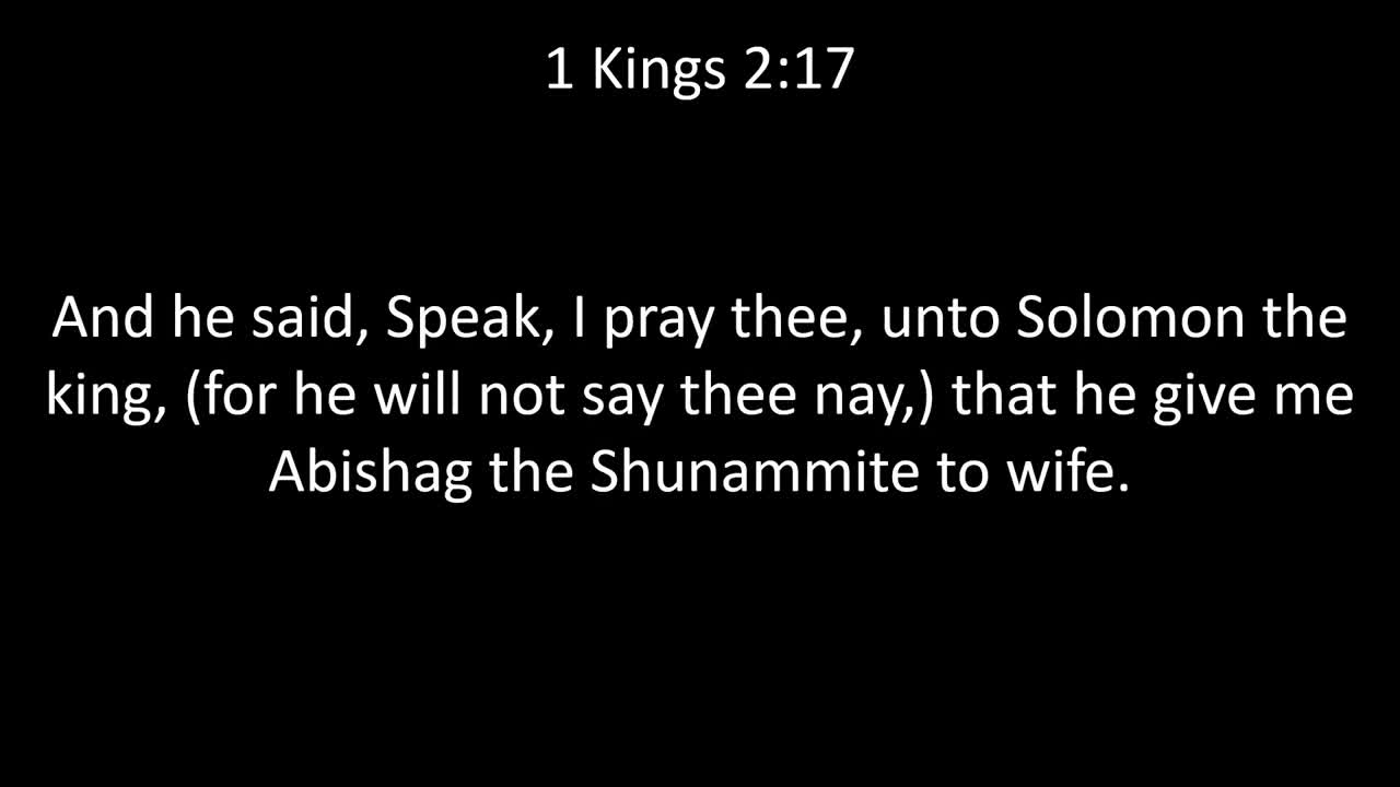 KJV Bible 1st Kings Chapter 2