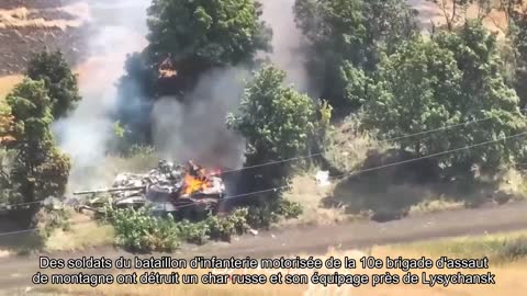 Soldiers of the motorized infantry battalion of the 10th mountain assault brigade destroyed a Russi