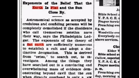 1800-1900’S NEWPAPERS - FLAT EARTH ARTICLES (THEN OVERNIGHT THEY DECIDED TO CHANGE IT)