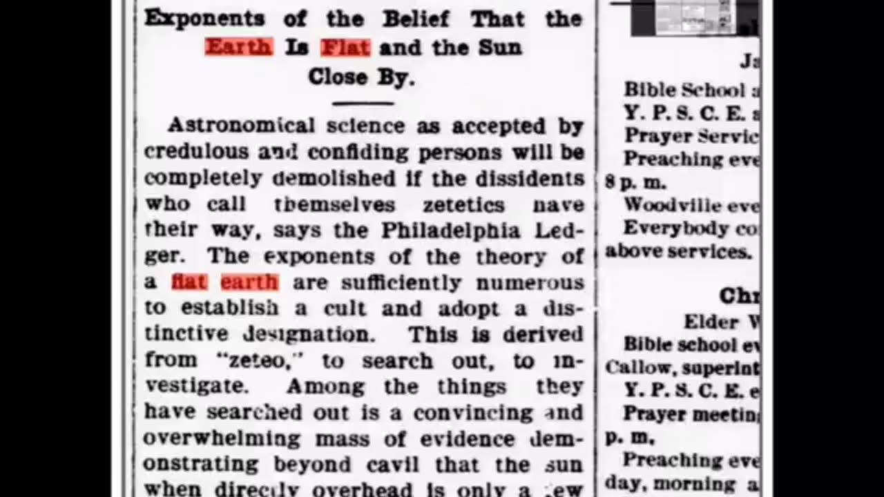 1800-1900’S NEWPAPERS - FLAT EARTH ARTICLES (THEN OVERNIGHT THEY DECIDED TO CHANGE IT)
