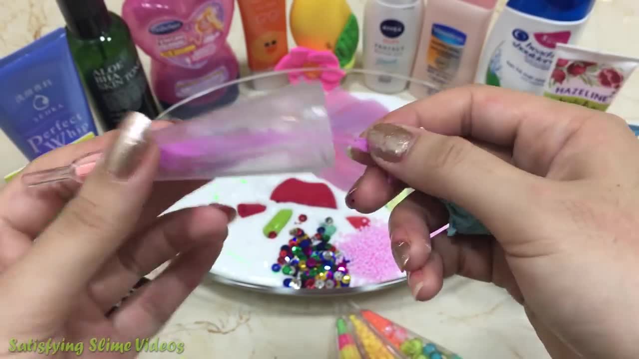 Mixing Random Things into Fluffy Slime! Most Satisfying Slime Video (1)