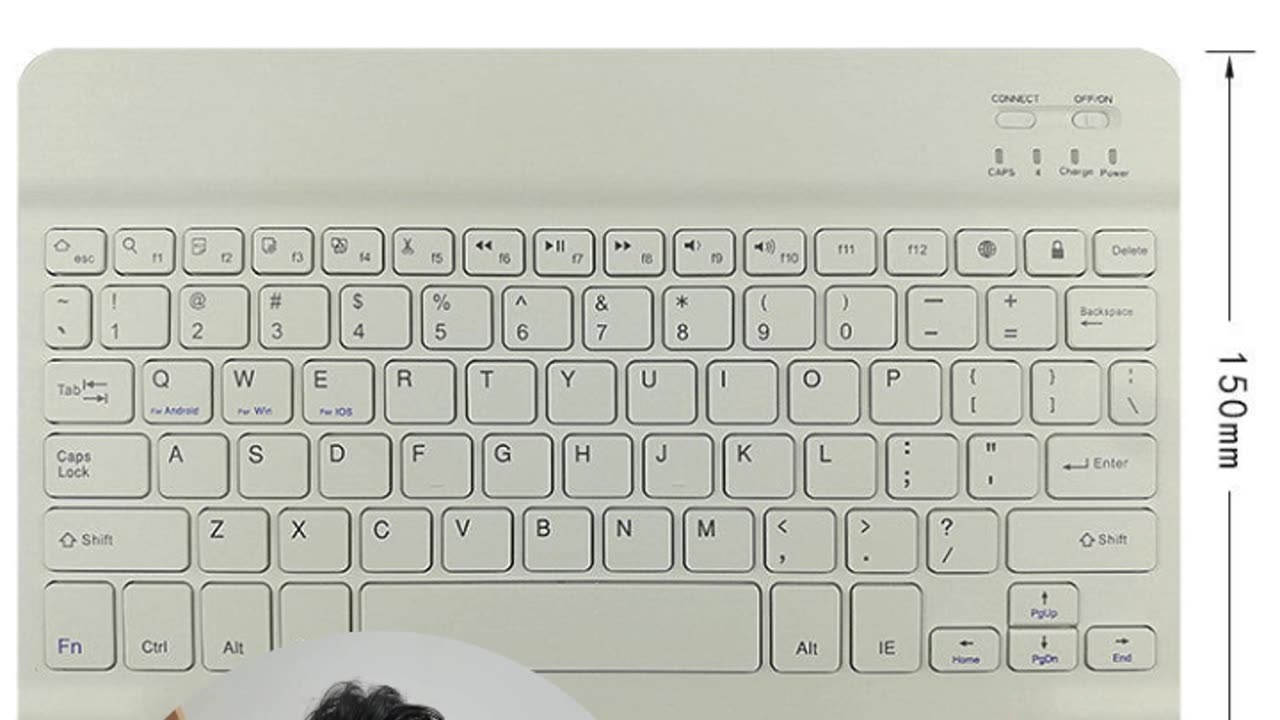 Ultra-Thin Wireless Keyboard and Mouse Combo – Compatible with iPhone & iPad, Long Battery Life