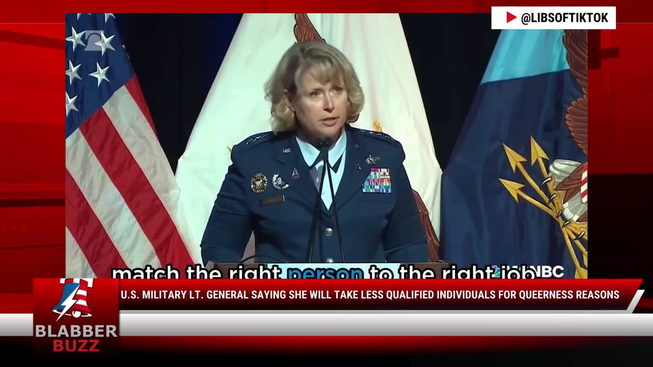 U.S. Military Lt. General Saying She Will Take Less Qualified Individuals For Queerness Reasons