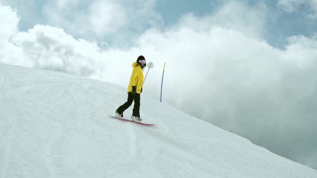 Skating With Glass in Snow