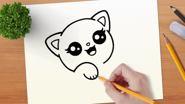 Draw The Shape Of A Cat's Paw