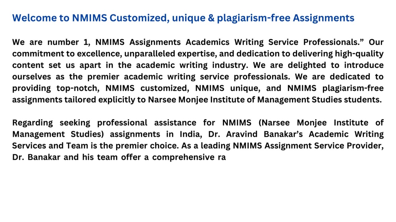 NMIMS Business Law Assignments