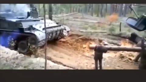 Ukraine Russia War Solider Knocked Out By Tank And Log