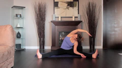 yoga - revolved head to knee right side