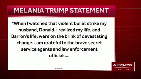 Trump Assassination Attempt - Melania Trump