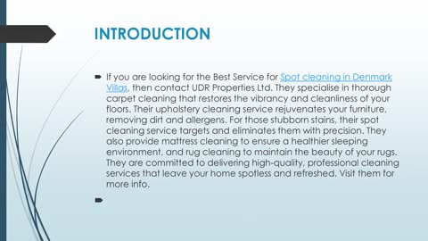 Get The Best Spot cleaning in Denmark Villas.