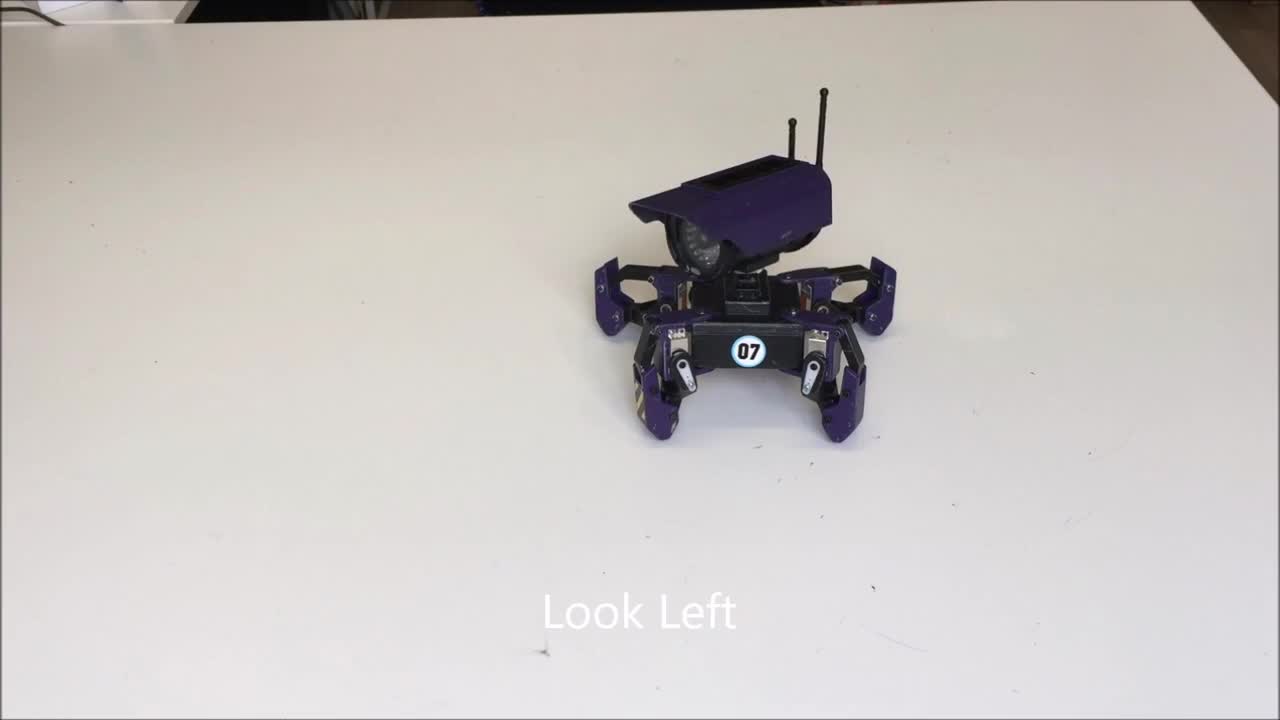 Quadruped 2DOF Qwerty demo