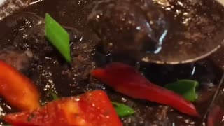 Dinuguan (pork blood soup)