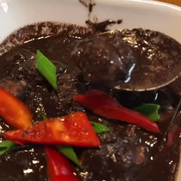Dinuguan (pork blood soup)