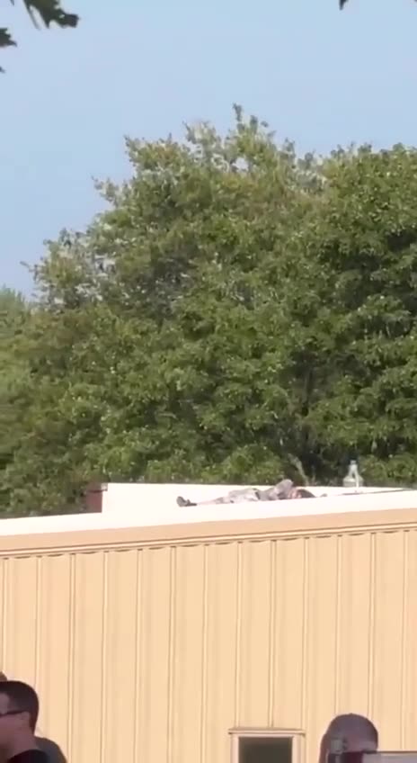 POS Shooter DEAD on Roof!!!! ROT IN HELL!!!