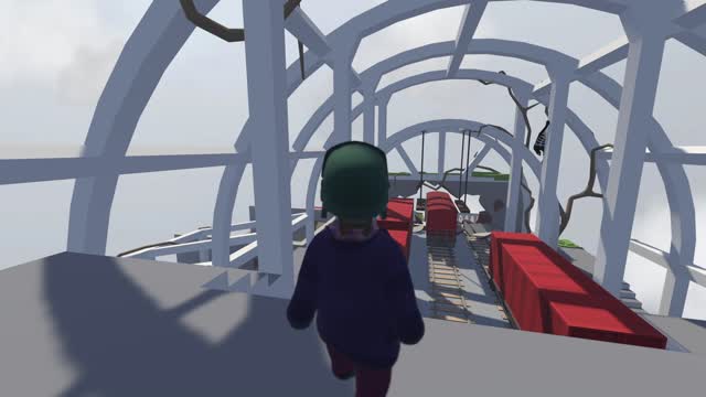 Climbing the Train Human Fall Flat