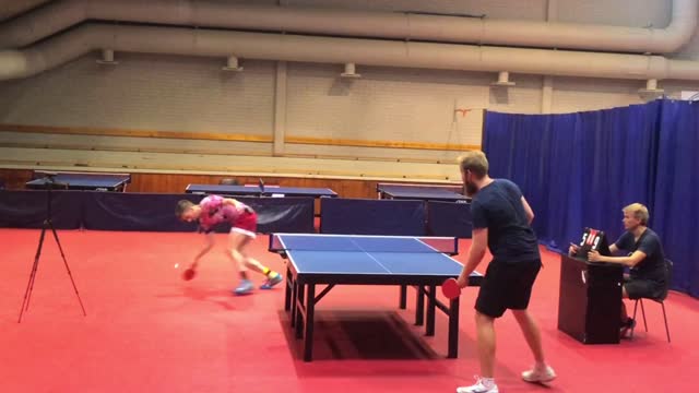 Intense Table Tennis Matches between Friends