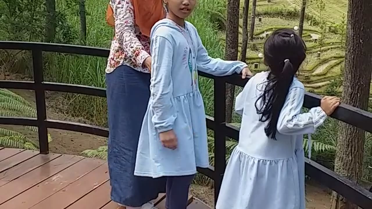 Kiddos and mom at Cikole Lembang Bandung