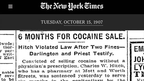 A COCAINE DEALER GOES TO JAIL (OCTOBER 15, 1907)