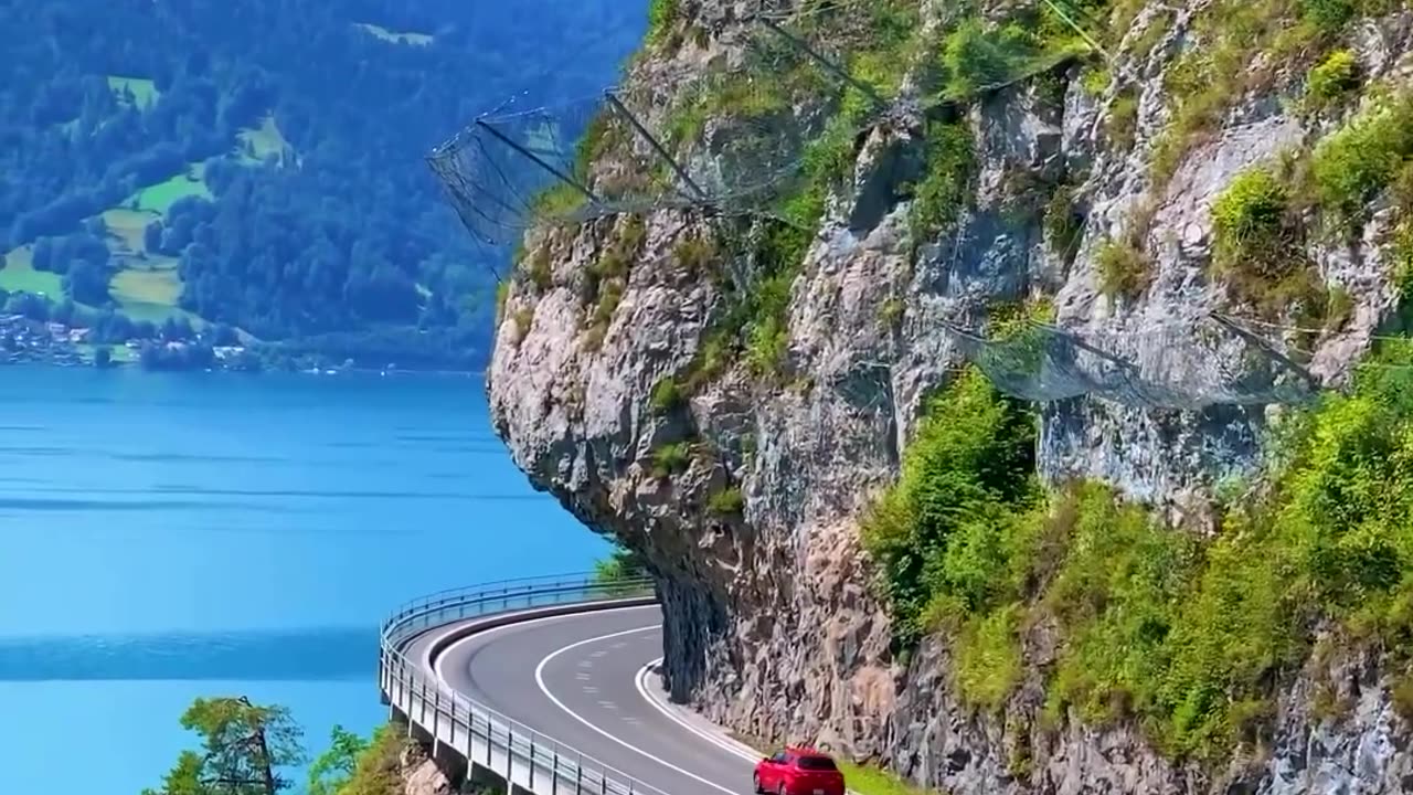 Lake Thun is a beautiful place at the northern foot of the Alps Switzerland