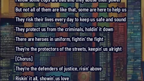song --> THANK THE POLICE