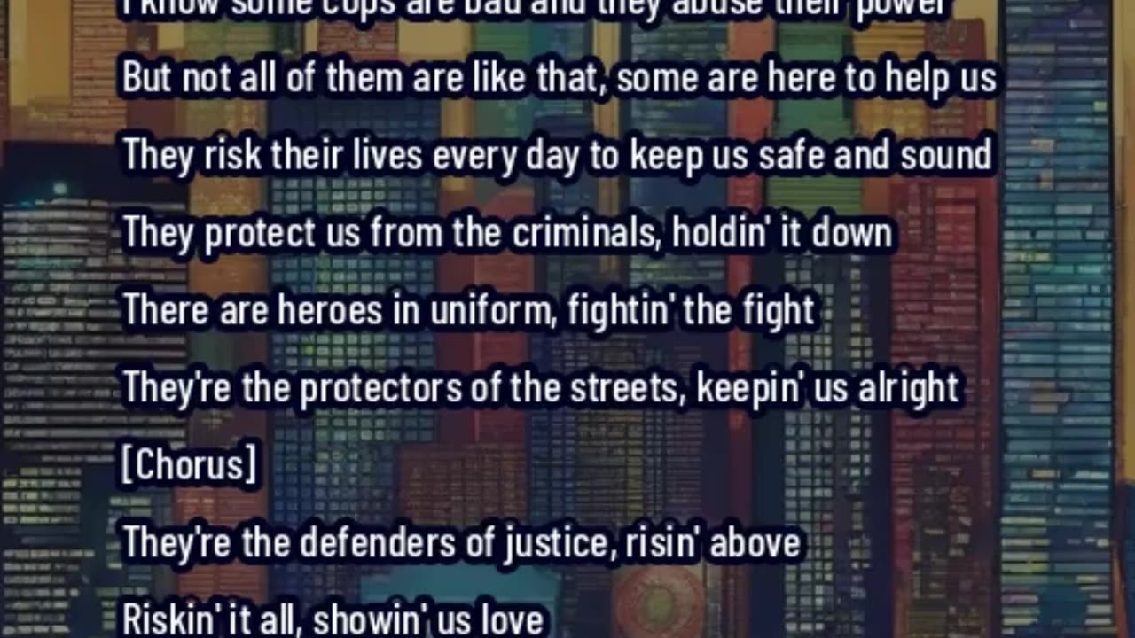 song --> THANK THE POLICE